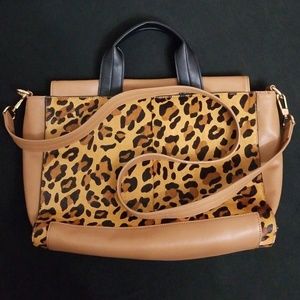 French Connection Hair on Calf and Leather Bag